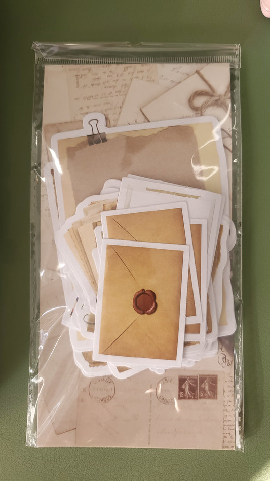 45 pcs. Vintage Mail Stickers Pack